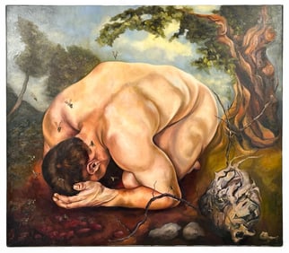 Helen Bayley (20th Century) Oil on Canvas, Bee, 1997