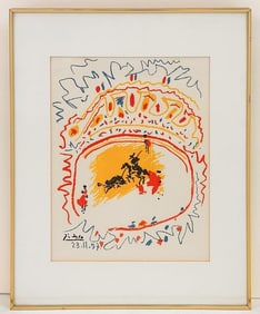 After Pablo Picasso (1881-1973) Lithograph, La Petite Corrida, 1957