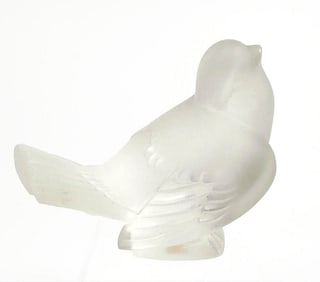 Lalique Crystal Moineau Coquet Sparrow Figurine