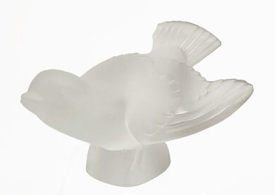 Lalique Moineau Coquet Crystal Sparrow Figurine