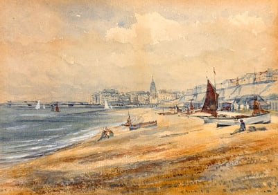 1911 Signed Watercolor, Brighton from the East