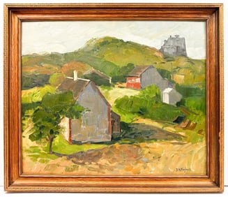 Daisy Marguerite Hughes (1882-1968) Oil on Canvas Board, Late Afternoon