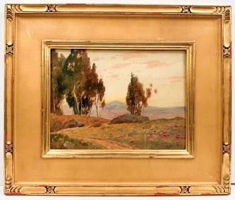 Frank Joseph Girardin (1856-1945) Oil on Board, Eucalyptus