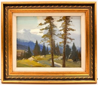 Ernest Henry Pohl (1874-1956) Oil on Board, Plein Air, 1942