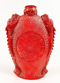 Late 20th Century Porcelain Dragon Vase with Box