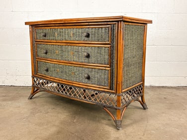 Grange French Wicker with Faux Bamboo Dresser / Commode