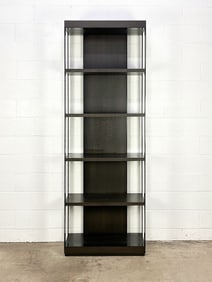 Holly Hunt 4718 Wood 5-Tier Shelving Unit w/ Metal Frame