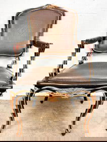 Theodore Alexander Leather Arm chair