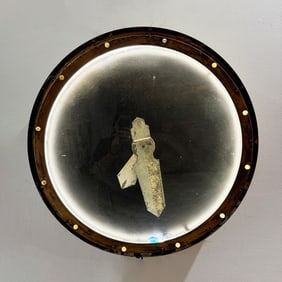 Large 1940s Vintage Black & White Neon Clock 38"