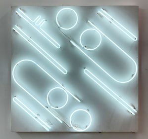 Abstract Graphic Art Neon Sign Featured In Nike Store
