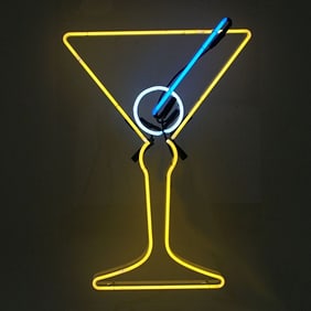 Martini Glass Vintage Repro Neon Sign
