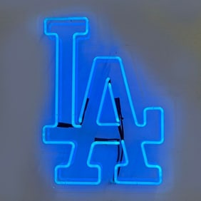 LA Los Angeles Dodgers Logo Neon Sign