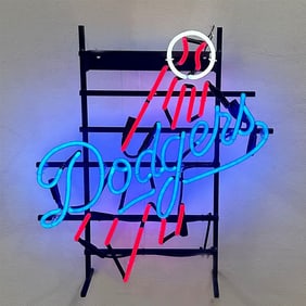 DODGERS Los Angeles Baseball Neon Sign