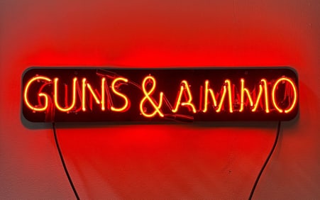 GUNS & AMMO Neon Sign
