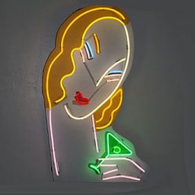 Art Deco Cocktail Lady Vintage Inspired Neon Sign