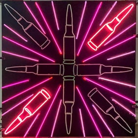 Animated Bullets Large Neon Sign