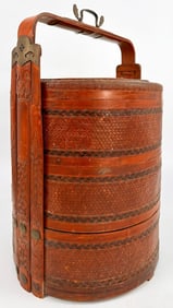 Vintage Three Tier Bamboo Chinese Wedding Basket