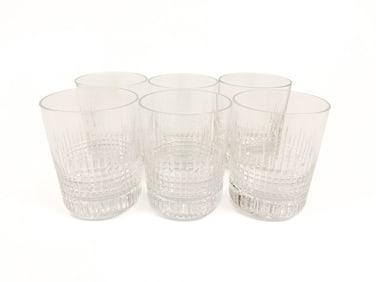 Set of Six Baccarat Nancy Crystal Tumbler Glasses