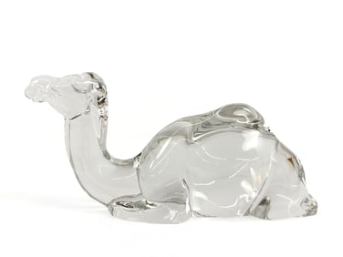 Baccarat Crystal Seated Camel Sculpture