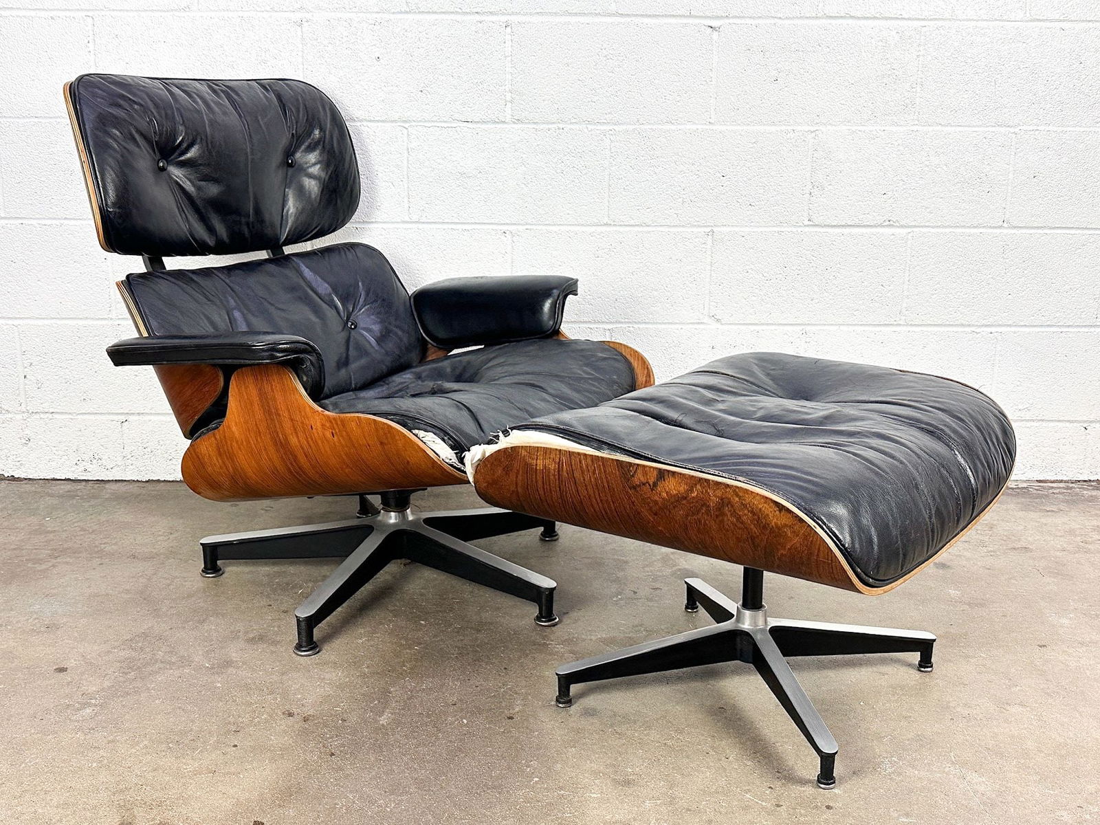 Herman Miller Black Leather Eames Chair & Ottoman (1 of 11)