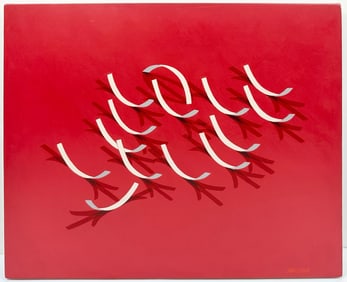 Manuel Hughes (b. 1938) Oil on Canvas, Ribbonscape 2