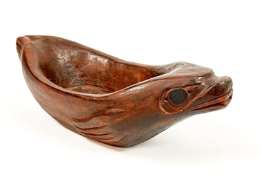 Haida Wooden Seal Bowl, Mid 20th Century, Northwest Coast American Indian