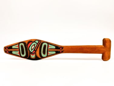 Sitka Raven Paddle by John Shorty, Jr., 1978, Alaska American Indian