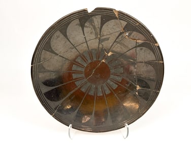 Santa Clara Pueblo Blackware Plate by Maria Martinez, c. 1920-30, Southwest American Indian