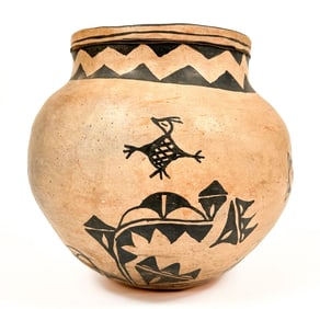 Cochiti Pueblo Polychrome Pottery Olla, c. 1900-1920, Southwest American Indian
