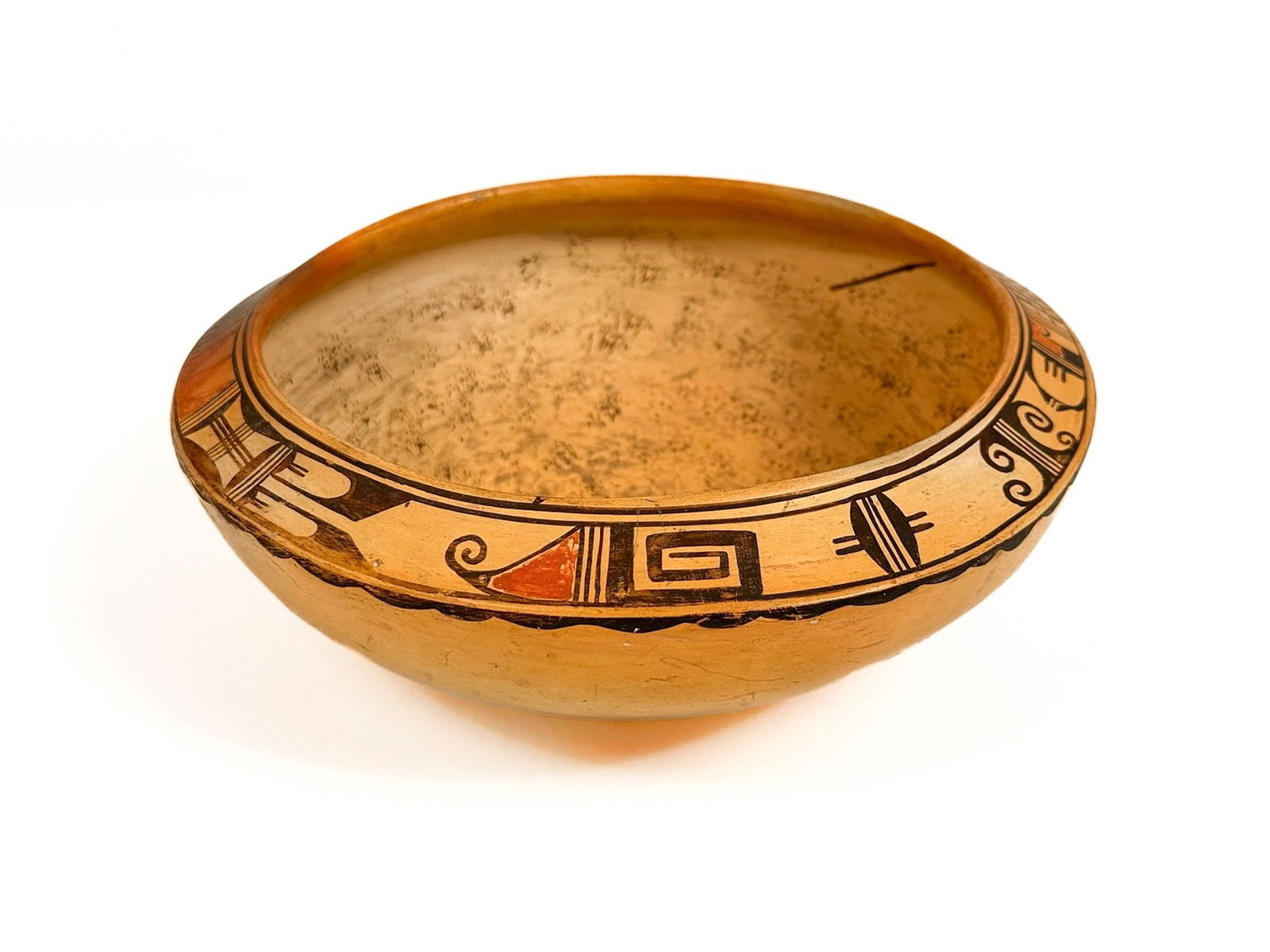 Hopi Polychrome Pottery Bowl, Early 20th Century, Southwest American Indian (1 of 7)