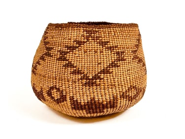 Kurok Miniature Olla Basket, Mid 20th Century, Northern California American Indian