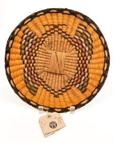 Hopi Butterfly Basket by Nettie Masayumptewa, 1964, Southwest American Indian