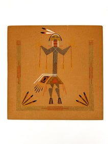 Navajo Yei Sand Painting by Lester Johnson, Southwest American Indian