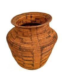 Pima Woven Olla Basket, Late 19th to Early 20th Century, Southwest American Indian