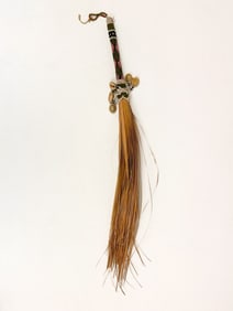 Sioux Fly Chaser with Cowrie Shells, Mid 20th Century, Great Plains American Indian
