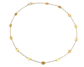 Gurhan 24K Yellow Gold Disk Chain Necklace