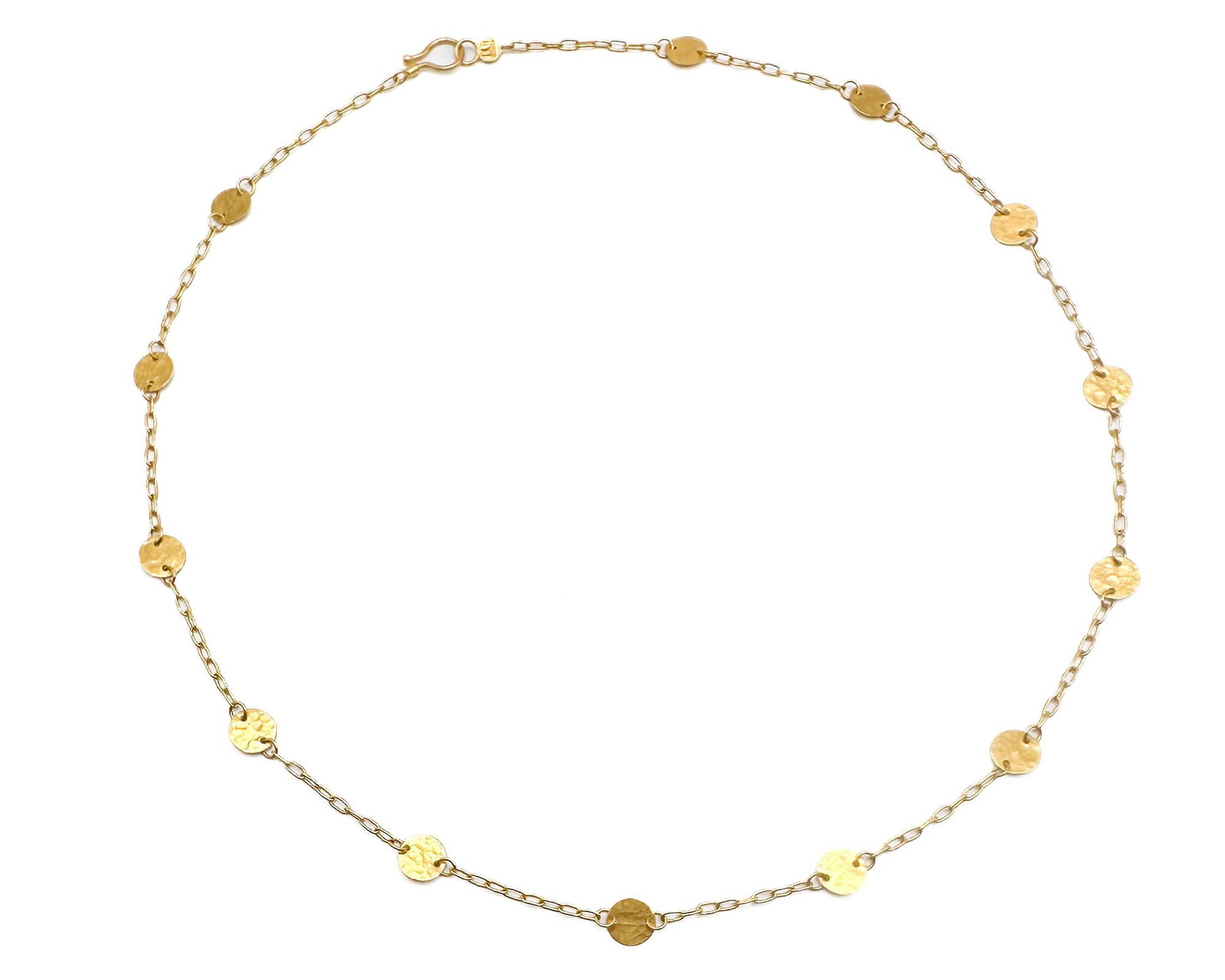 Gurhan 24K Yellow Gold Disk Chain Necklace (1 of 4)
