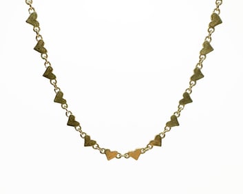 Jes MaHarry 14K Yellow Gold Heart Chain Necklace