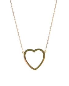 Jennifer Meyer 18K Yellow Gold Heart Pendant Necklace