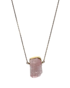 Beth Orduna 14K Yellow Gold Pink Tourmaline Pendant Necklace