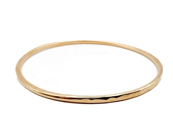 The Golden Bear 14K Yellow Gold Hammered Bangle Bracelet