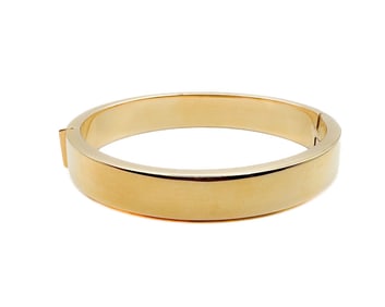 14K Yellow Gold Hinged Bangle Bracelet, Italian Made