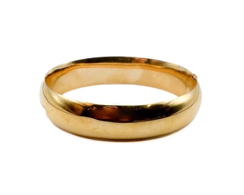 14K Yellow Gold Hinged Bangle Bracelet