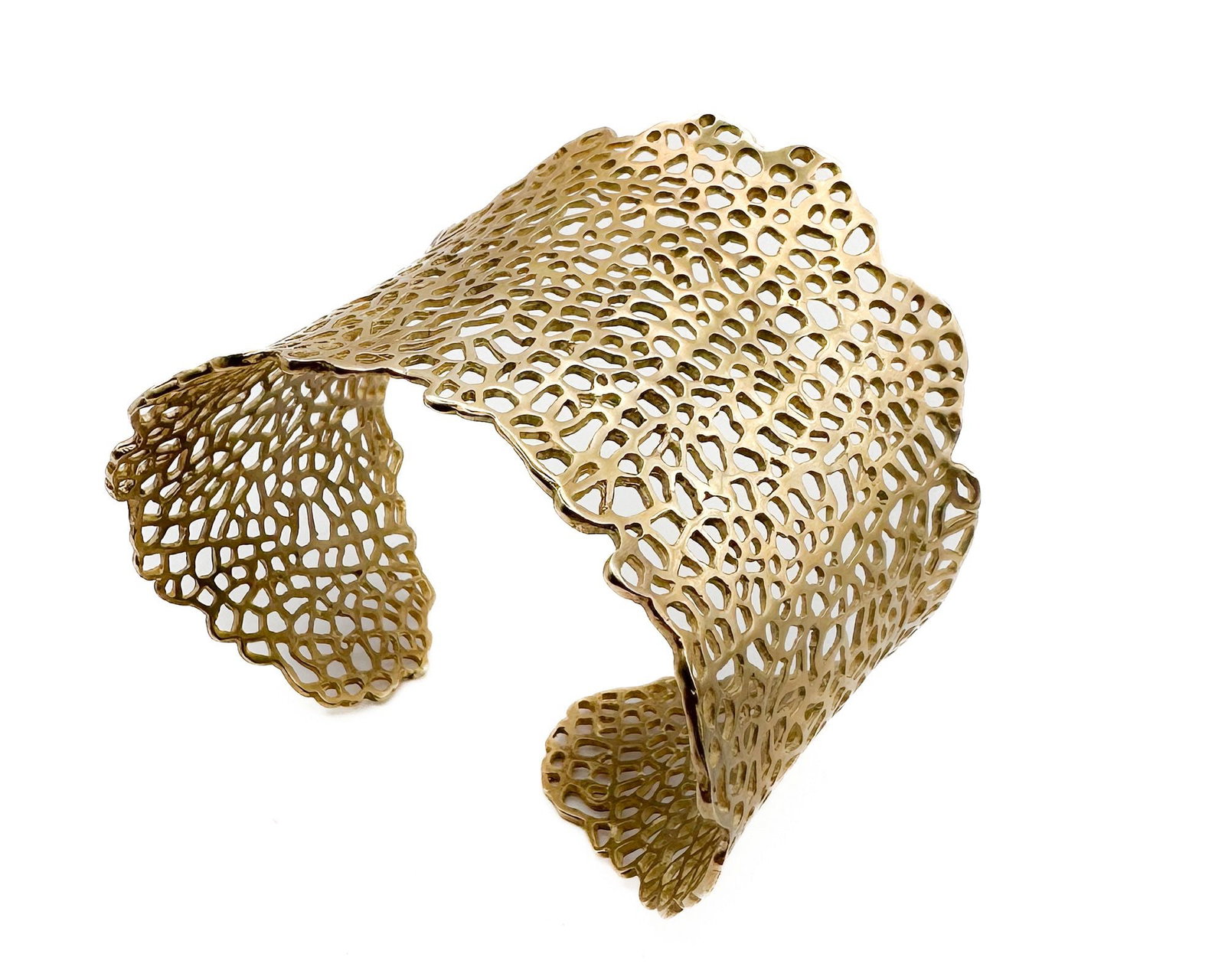Annette Ferdinandsen 14K Yellow Gold Sea Fan Cuff Bracelet (1 of 4)