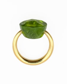 Marie Hélène de Taillac 22K Yellow Gold Peridot Ring, Size 6.75