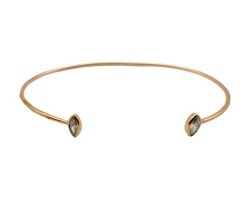 Melissa Joy Manning 18K Gold Cuff Bracelet with Diamond Accents