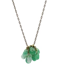 Ten Thousand Things 18K Yellow Gold Emerald Cluster Necklace