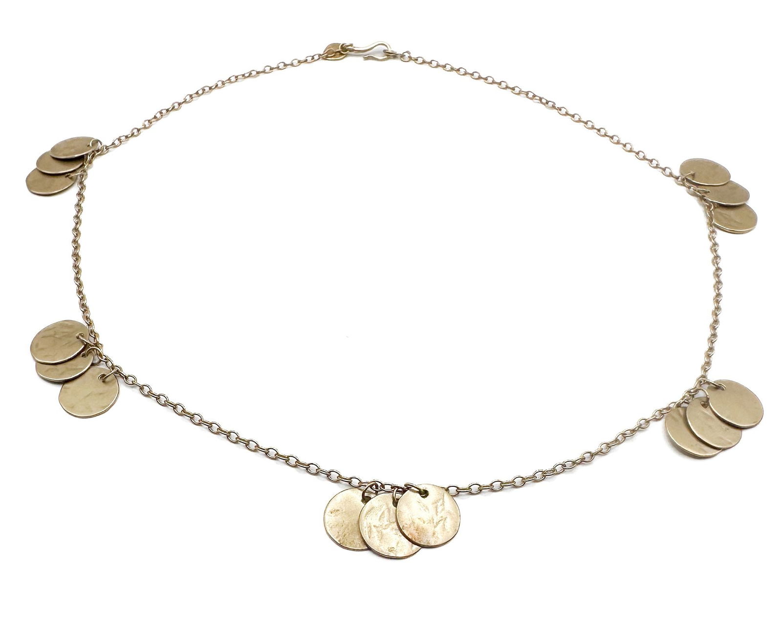 Me & Ro 10K Yellow Gold Medium Disk Charm Necklace (1 of 4)