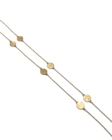 Me & Ro 10K Yellow Gold Disk Station Necklace, 22 Inches