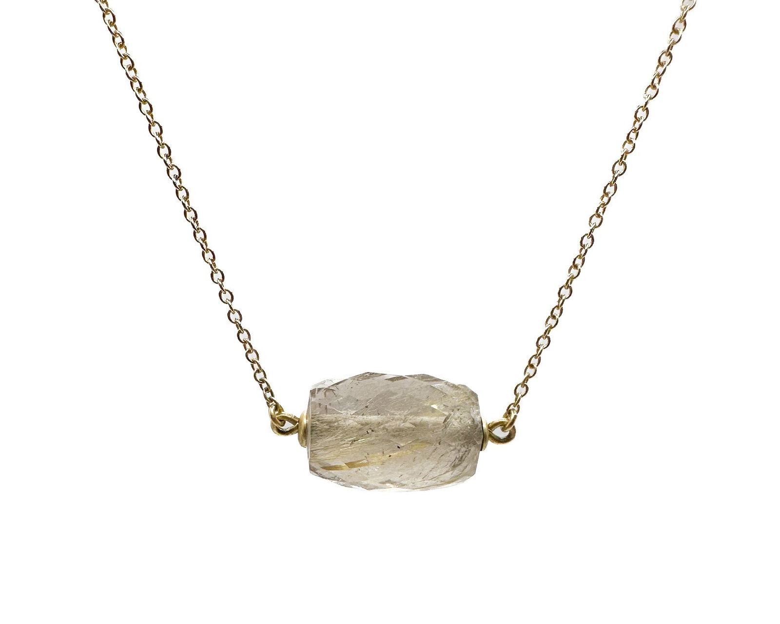 Me & Ro 18K Yellow Gold Chain With Smoky Quartz Faceted Pendant (1 of 3)